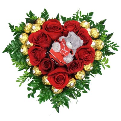 Süßes Herz aus Rosen