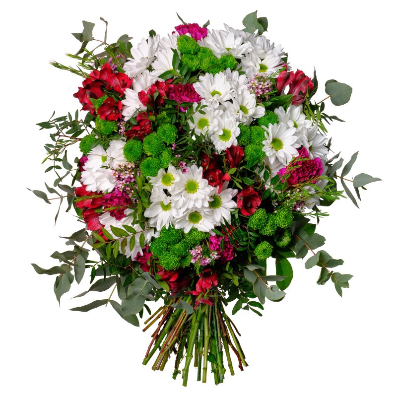 Chrysanthemen und Alstroemerien