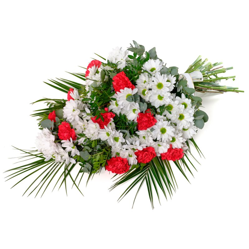 Trauernelken und Chrysanthemen